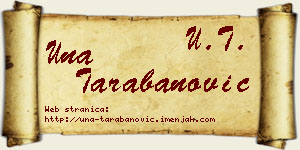 Una Tarabanović vizit kartica